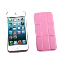 Защитная крышка для iPhone 5/5S "Smart Shell" пластик+кожа (розовая)