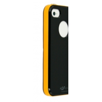 Защитная крышка для iPhone 5/5s "LF" (черный/оранжевый/упаковка прозрачный бокс)