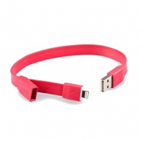 USB Дата-кабель "LP" для Apple iPhone/iPad/iPad mini 8 pin "плоский браслет" (красный/европакет)