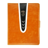 Чехол/книжка для iPad 2/3/4 "Lamborghini" раскладной кожа (оранжевый)
