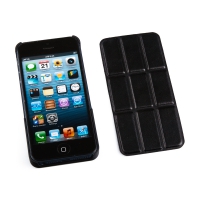 Защитная крышка для iPhone 5/5S "Smart Shell" пластик+кожа (черная)