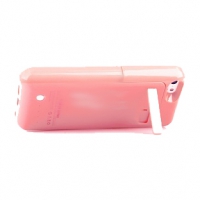 Дополнительная АКБ защитная крышка для iPhone 5C "External Battery Case" 2200mAh (розовая)