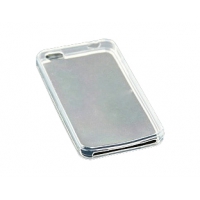 Силиконовый чехол на iPhone 4/4S (прозрачный белый)