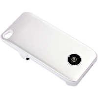 Доп. АКБ защитная крышка для iPhone 4/4S "Backup Power Supply" 1800mA (матовый белый)