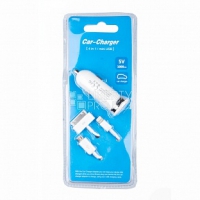 АЗУ "Car-Charger" 4 в 1 1000мА (Apple 8 pin, Apple 30 pin, Samsung Tab, Micro USB) (белый/блистер)