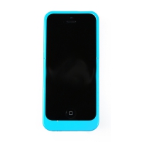 Дополнительная АКБ защитная крышка для iPhone 5C "External Battery Case" 2200mAh (голубая)