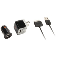 Набор 3 в 1 Griffin для Apple 30 pin сеть/авто/кабель (коробка/черный)