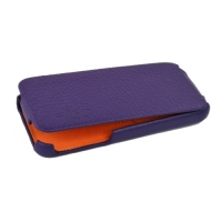 Чехол для iPhone 5/5s "FIGO" раскладной кожа (фиолетовый)