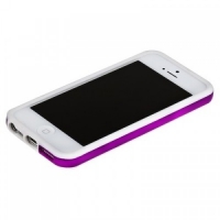 Bumpers для iPhone 4/4S (белый/фиолетовый)