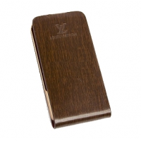 Чехол раскладной для iPhone 4/4S LV (коробка/кожа/коричневый)