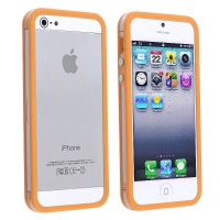 Bumpers для iPhone 4/4S (прозрачный/оранжевый)