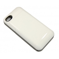 Доп. АКБ защитная крышка для iPhone 4/4S "Mophie" 2000mAh (белый/серый)