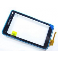 Тачскрин (сенсорное стекло) Nokia N8-00 Blue в рамке (original, 0089F07)
