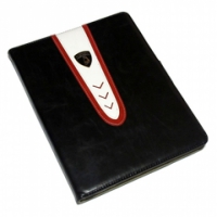 Чехол/книжка для iPad 2/3/4 "Lamborghini" раскладной кожа (черный)