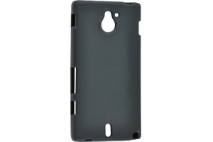 Силиконовый чехол для Sony Xperia V TPU Case (черный матовый)