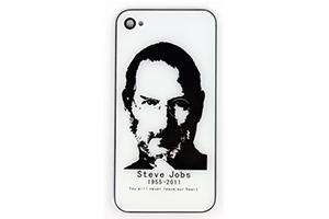Задняя крышка для iPhone 4 Steve Jobs (Белый) (упаковка прозрачный бокс)