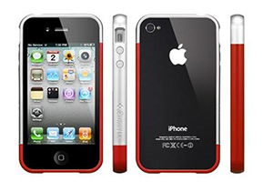 Доп. АКБ защитная крышка для iPhone 4/4S "N-Y-X" Ferrari 1800mA (красная)