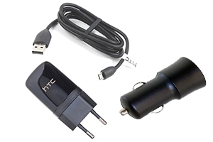 Набор 3 в 1 HTC сеть/авто/кабель micro USB (коробка)