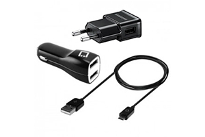 Набор 3 в 1 Travel Adapter для Samsung сеть/авто/кабель miсro USB (коробка)