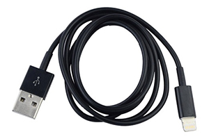 LED USB Дата-кабель "Lightning Dock" для Apple 8 pin (черный/коробка)