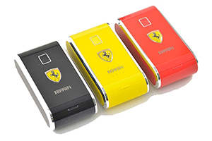 Внешний АКБ "Ferrari" (1 USB выход 1А, 6000 мАч, желтый) (прозрачный бокс)