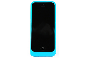 Дополнительная АКБ защитная крышка для iPhone 5C "External Battery Case" 2200mAh (голубая)