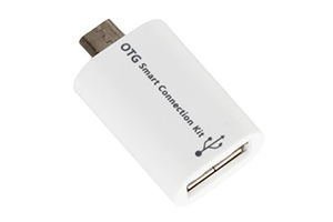 USB адаптер для устройств с функцией OTG пластиковый корпус (белый/коробка)