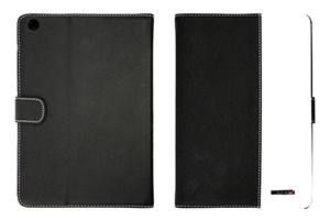 Чехол/книжка для iPad mini 2 "RICH BOSS" (кожа, черный/белый)