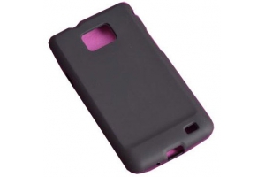 Силиконовый чехол для Samsung i9100 Galaxy SII TPU Case (черный прозрачный)