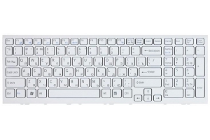 Клавиатура для Sony Vaio VPC-EH с рамкой (белая)