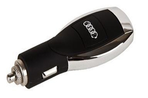 АЗУ универсальное Audi (Черный, 6 разъемов + USB) (коробка)