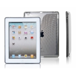Силиконовый чехол для iPad 2 прозрачный текстура волны  (упаковка пакетик)