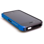 Bumper VAPOR для iPhone 4/4S металл (черный/синий)