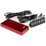 Блок питания сетевой ASX C-90W для ноутбуков автовольтаж (8 разъемов/USB) красный
