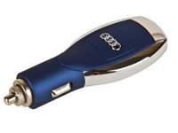 АЗУ универсальное Audi (Синий, 6 разъемов + USB) (коробка)