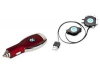 АЗУ универсальное BMW (Красный, 6 разъемов + USB) (коробка)